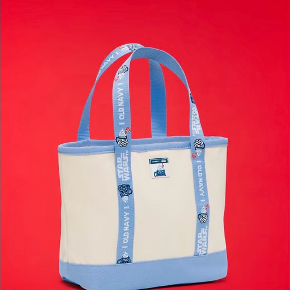 Old Navy Cream and Blue Tote Bag